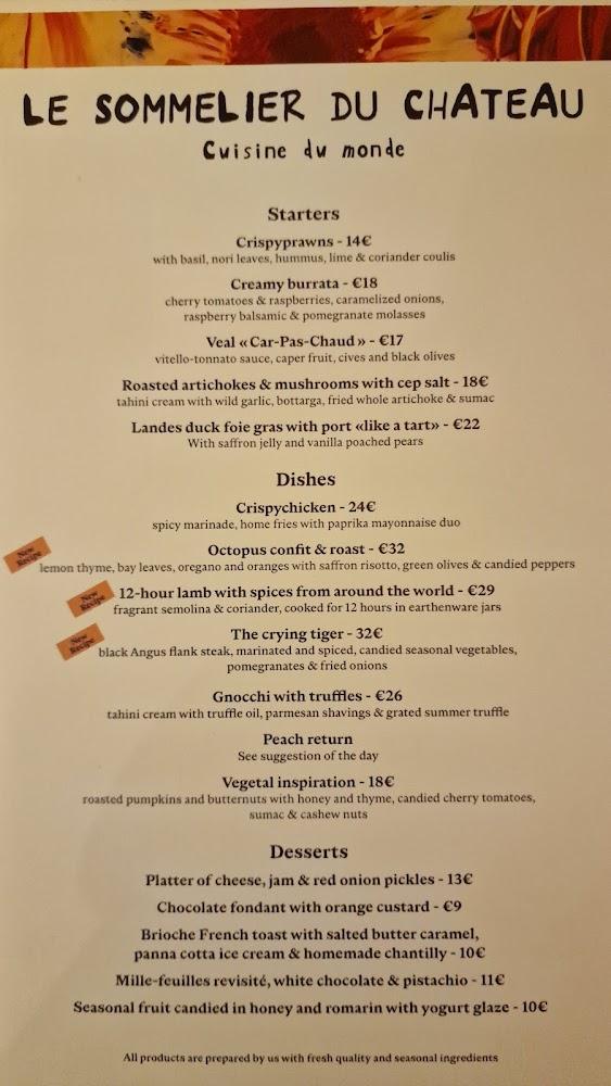 Le sommelier du château - Menu Image 3